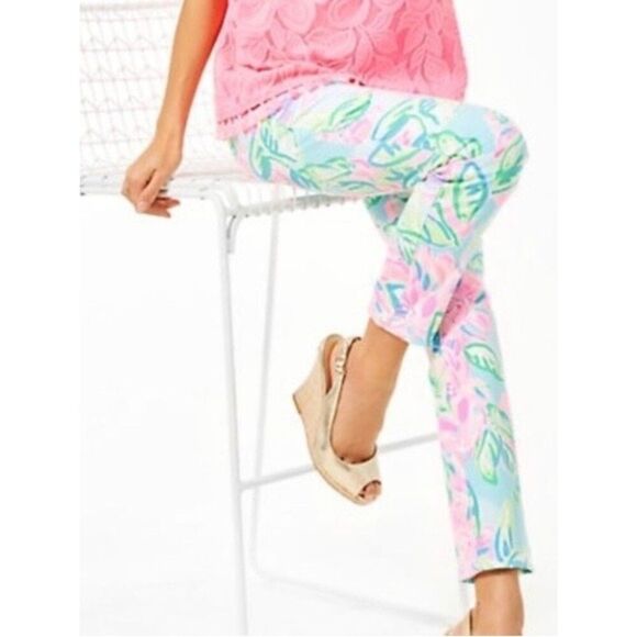Lilly Pulitzer Pants - Lilly Pulitzer Kelly High Rise Skinny Ankle Pants Women's Size 2 Totally Blossom